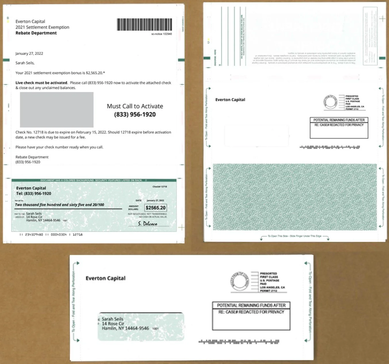 ちめ Snap Pack Mailing Samples — Direct Mail, Fulfillment